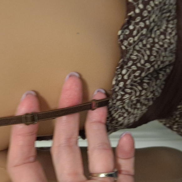 Max Studio Sundress with Beautiful Brown and white Floral Eyelet Material Small - Picture 5 of 9